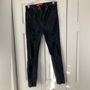 Women’s Ripped Black Skinny Jeans
